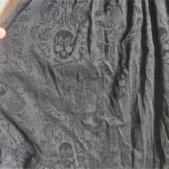 Devil Fashion Steampunk Basque Corset Top with Lace Skirt & Bustle, size M/L - Picture 4 of 10